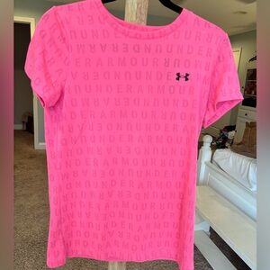 Under armour hot pink loose tshirt.